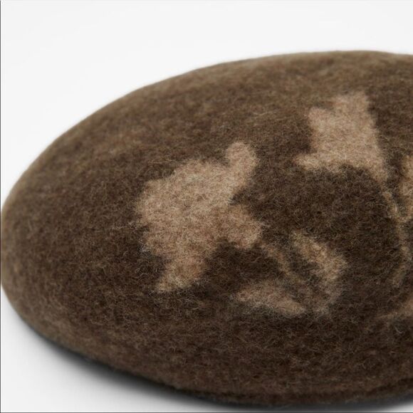 ZARA FLORAL WOOL BERET - Picture 3 of 6